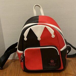 Loungefly DC Harley Quinn 30th Anniversary Mini Backpack GameStop Exclusive NWOT